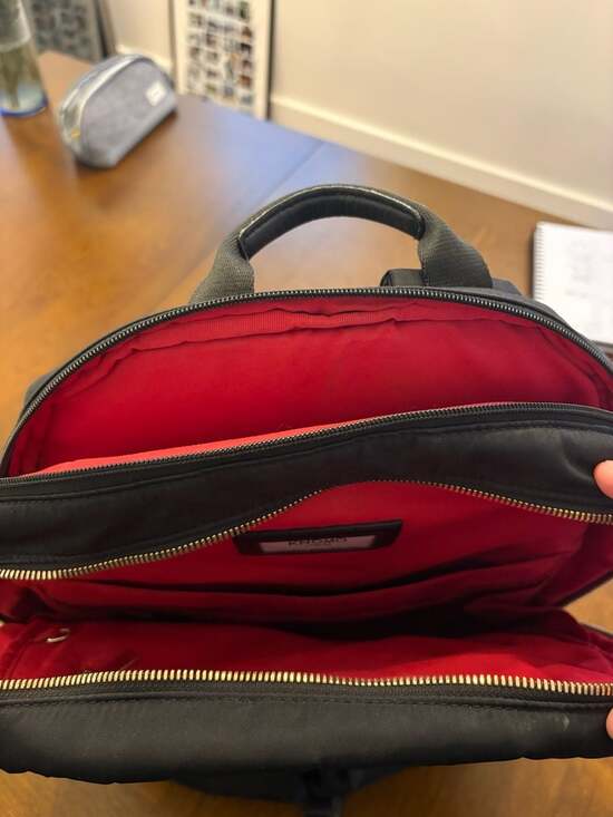 KNOMO London Beauchamp 14-Inch Laptop Backpack Black with Gold Hardware - Picture 3 of 6